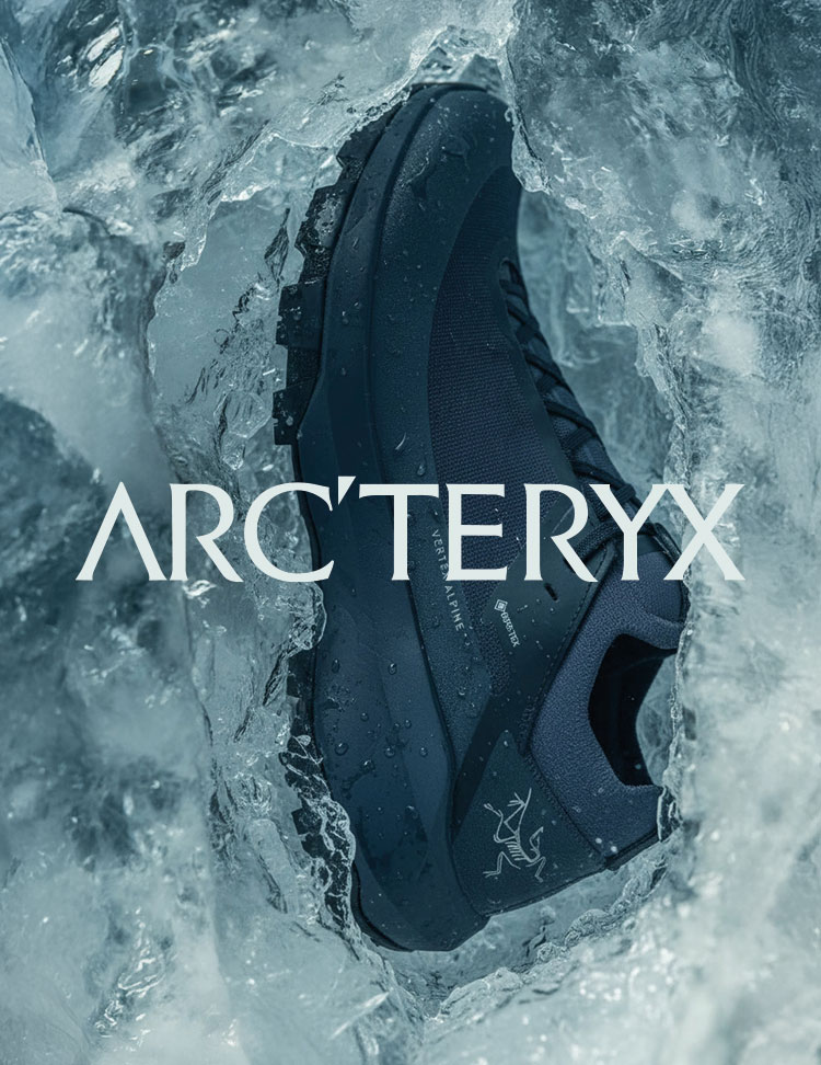 chaussure GORE-TEX arc'teryx dans la glace fondu