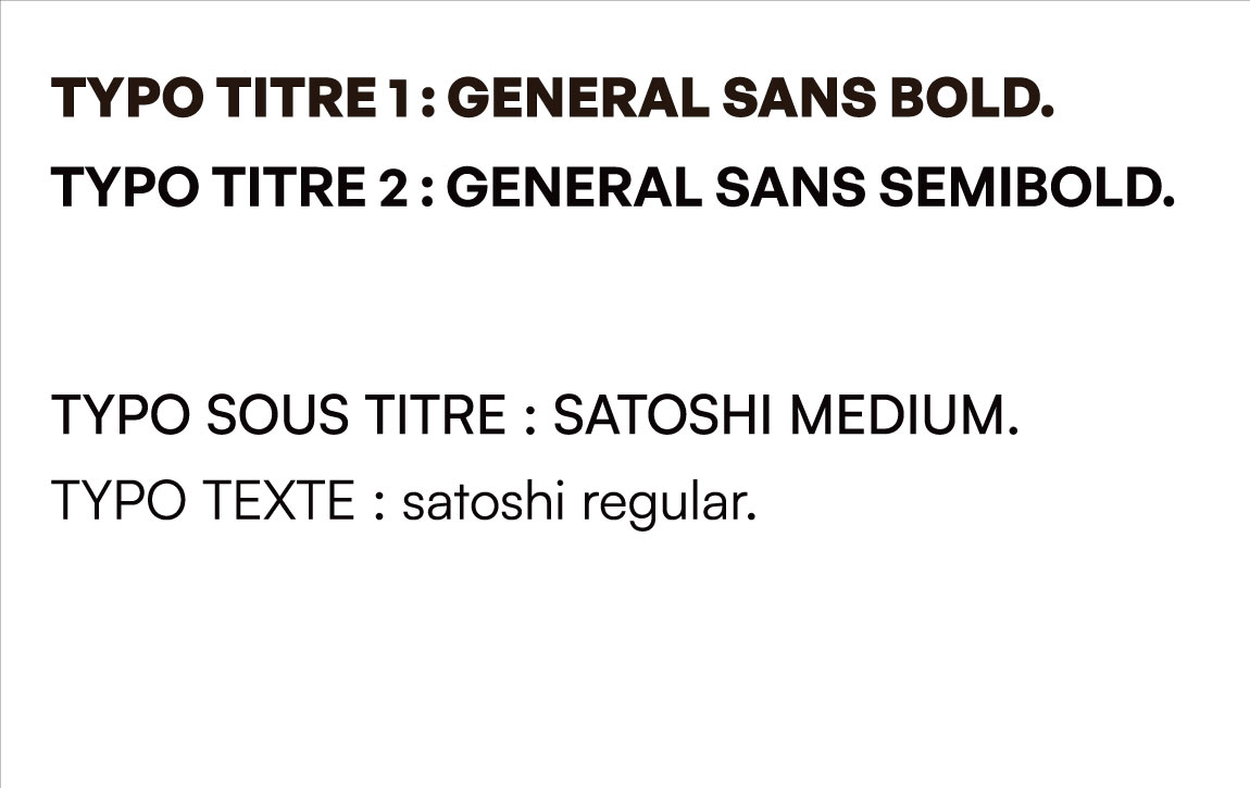 typographies de la charte graphique