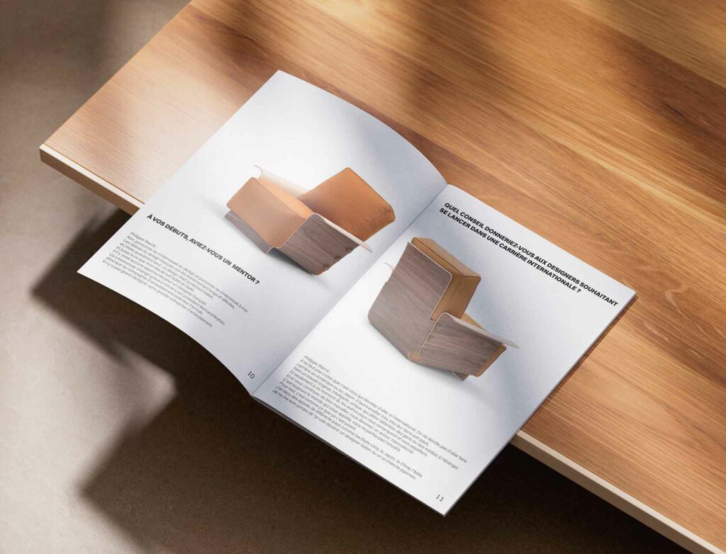 page intérieur du travail de Philippe Starck