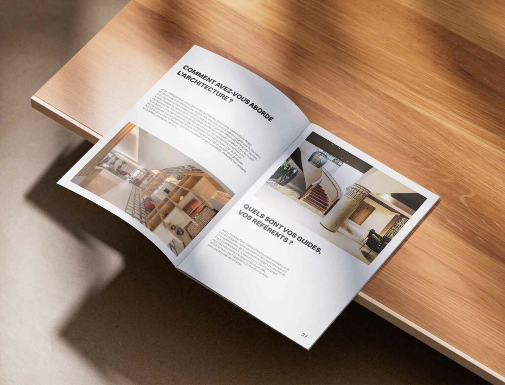 page intérieur du travail de portrait de Jean-Philippe Nuel